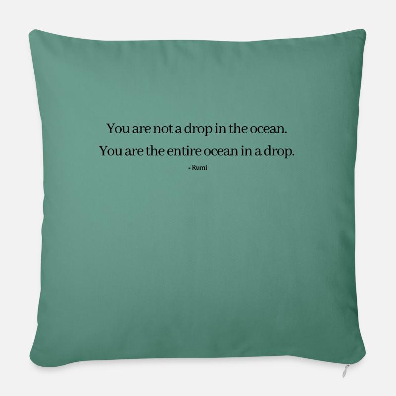 Motivationsspruch - Sofakissen mit Füllung 45 x 45 cm - Tanngrün