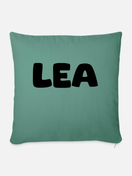 Name - Lea - Sofakissen mit Füllung 45 x 45 cm - Tanngrün