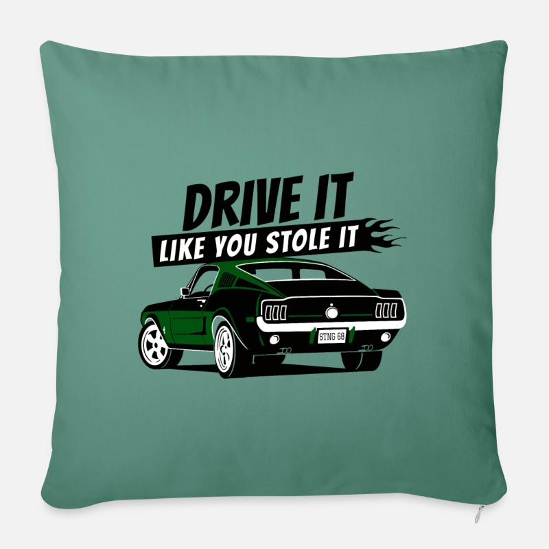 Drive it - Fastback - Sofakissen mit Füllung 45 x 45 cm - Tanngrün