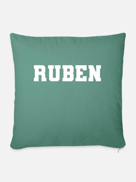 Name - Ruben - Sofakissen mit Füllung 45 x 45 cm - Tanngrün