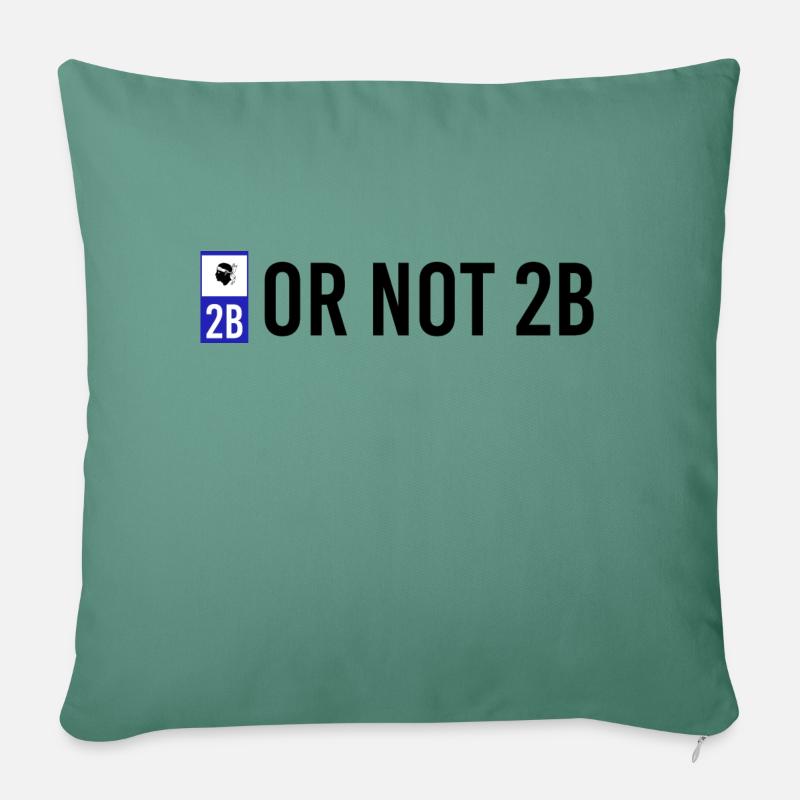 2b or not tp be - Coussin et housse de 45 x 45 cm - vert sapin
