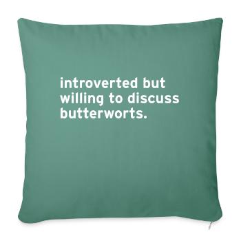Introverted saying carnivorous plants - Sofa pillow with filling 45cm x 45cm - cypress green - Front