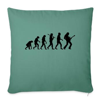 Evolution Rock Gitarre - Sofakissen mit Füllung 45 x 45 cm - Tanngrün - Vorne