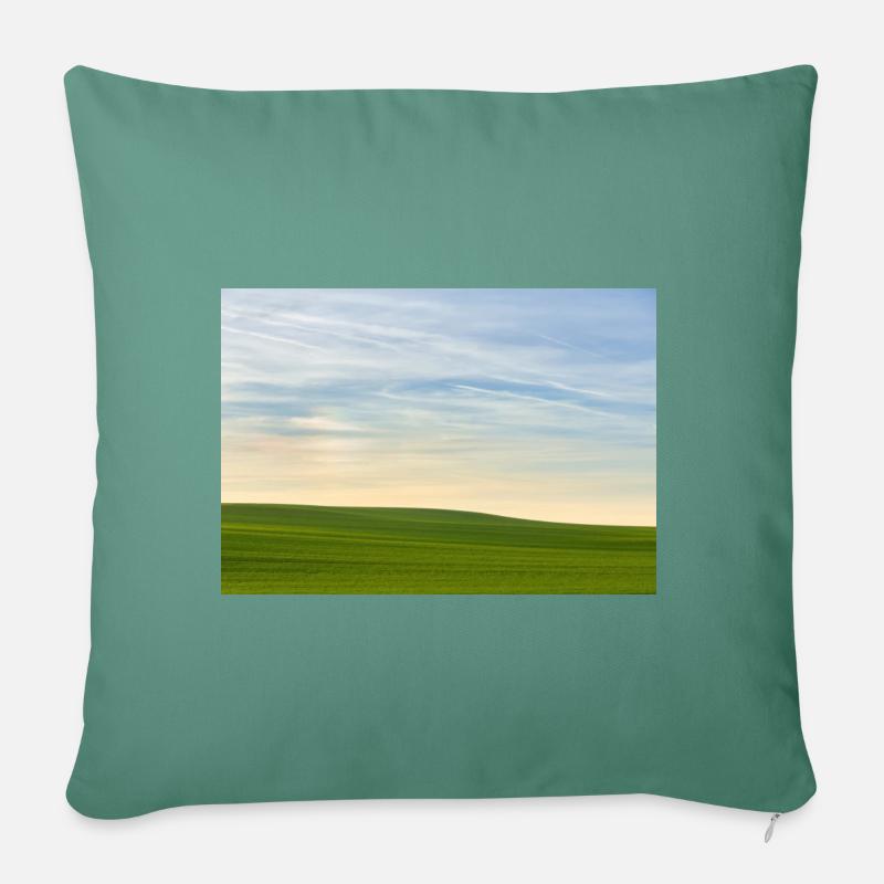 Tranquillité idyllique - Coussin et housse de 45 x 45 cm - vert sapin