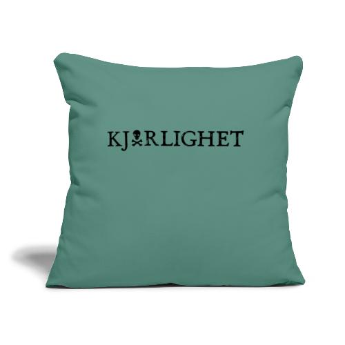 Kjærlighet (Love) | Black Text - Sofa pillow with filling 45cm x 45cm