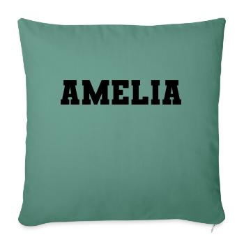 Nom - Amelia - Coussin et housse de 45 x 45 cm - vert sapin - Devant