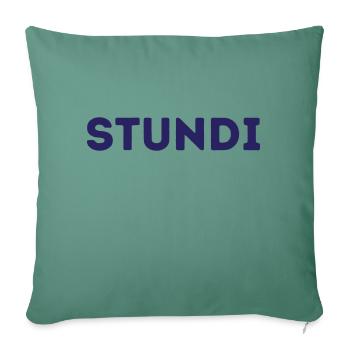 Conny Stundi Blau edit - Sofakissen mit Füllung 45 x 45 cm - Tanngrün - Vorne