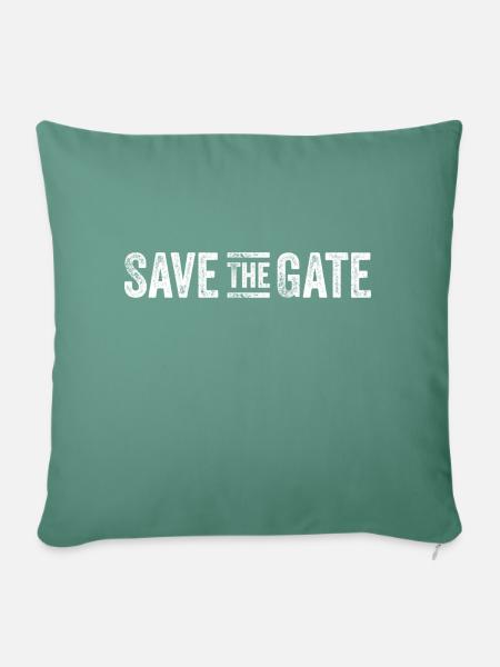 SAVEtheGATE - Sofakissen mit Füllung 45 x 45 cm - Tanngrün
