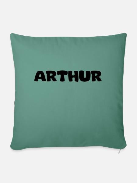 Name - Arthur - Sofakissen mit Füllung 45 x 45 cm - Tanngrün