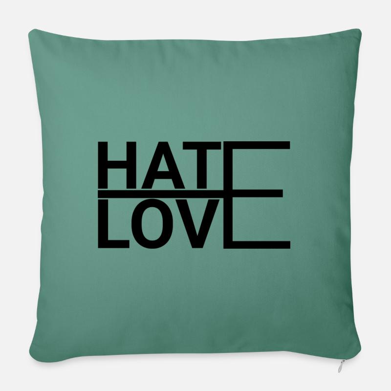 Hate Love - Sofakissen mit Füllung 45 x 45 cm - Tanngrün