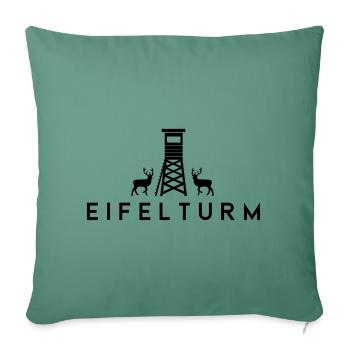 Eifel Tower | Hunter's stand in the Eifel | Color - Sofa pillow with filling 45cm x 45cm - cypress green - Front