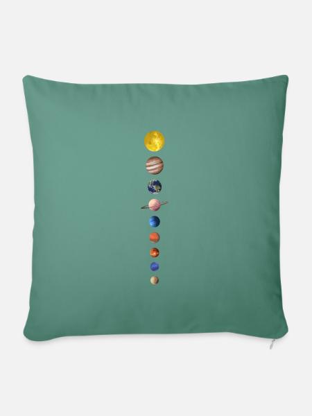 Planeten - Sofakissen mit Füllung 45 x 45 cm - Tanngrün