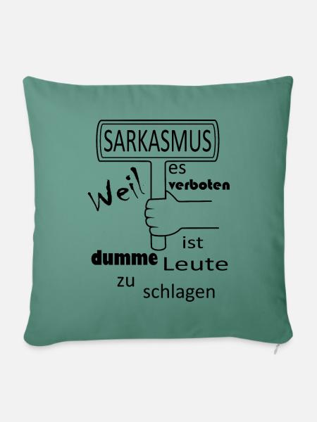 Sarkasmus - Sofakissen mit Füllung 45 x 45 cm - Tanngrün