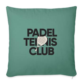 padel tennis club logo raquette - Coussin et housse de 45 x 45 cm - vert sapin - Devant