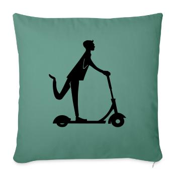 trotinette patinette - Coussin et housse de 45 x 45 cm - vert sapin - Devant
