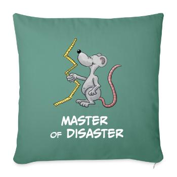 Master of Disaster - Sofa pillow with filling 45cm x 45cm - cypress green - Front
