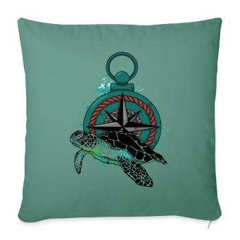 Turtle Compass - Sofakissen mit Füllung 45 x 45 cm - Tanngrün - Vorne