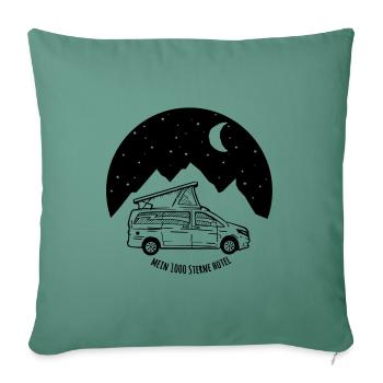 Campstar - Mein 1000 Sterne Hotel - Sofakissen mit Füllung 45 x 45 cm - Tanngrün - Vorne