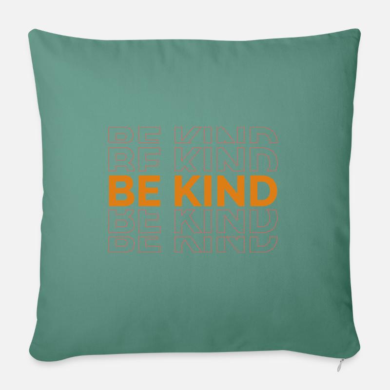 BE KIND - Sofakissen mit Füllung 45 x 45 cm - Tanngrün