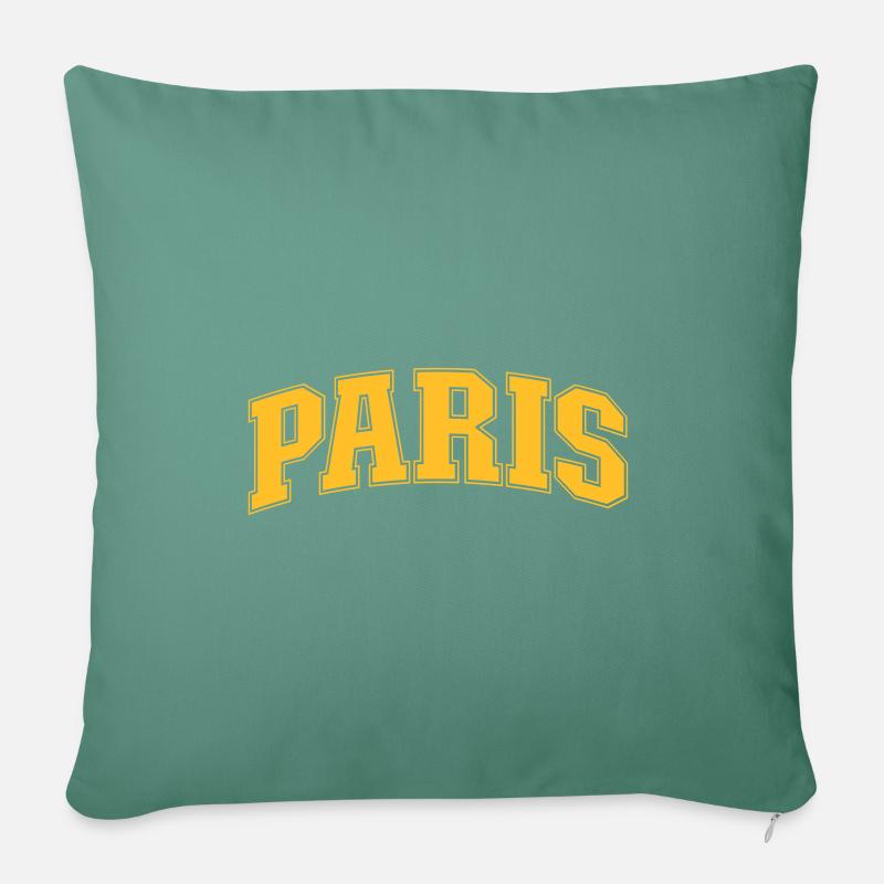 paris - Coussin et housse de 45 x 45 cm - vert sapin