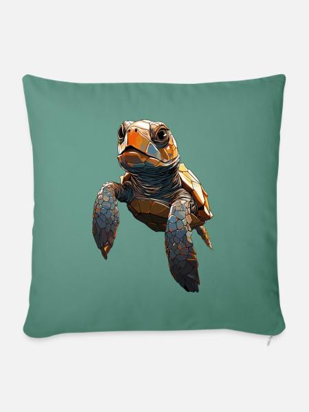 Sea Turtle - Sofakissen mit Füllung 45 x 45 cm - Tanngrün