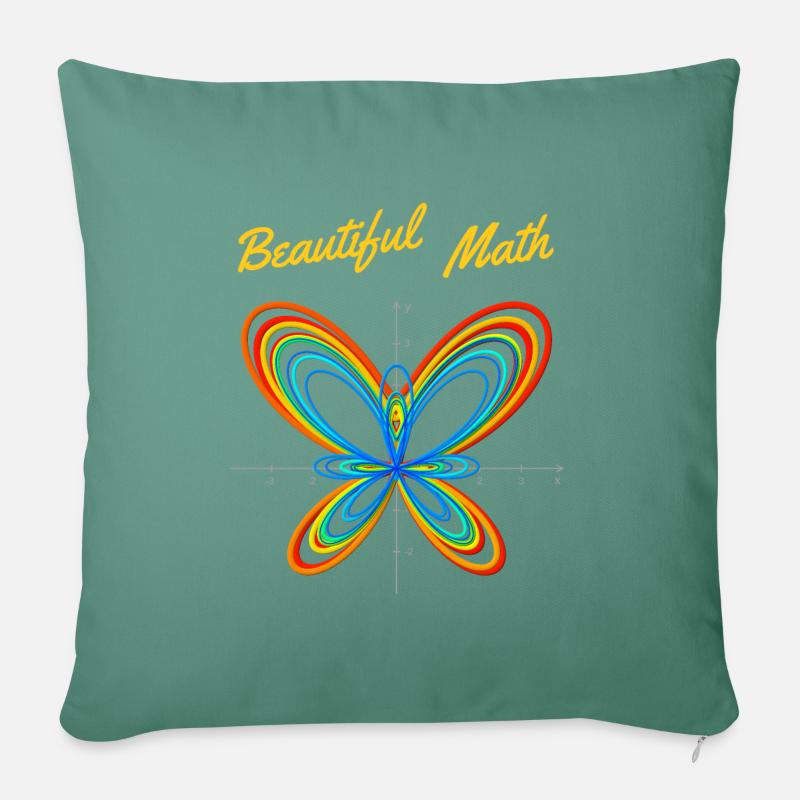 Schmetterlingsfunktion - Beautiful Math - Sofakissen mit Füllung 45 x 45 cm - Tanngrün