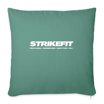 STRIKEFIT BLACK/WHITE - Sofakissen mit Füllung 45 x 45 cm - Tanngrün - Vorne