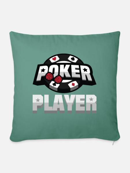Poker Spieler - Sofakissen mit Füllung 45 x 45 cm - Tanngrün