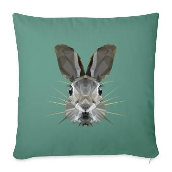 Hare - Sofa pillow with filling 45cm x 45cm - cypress green - Front