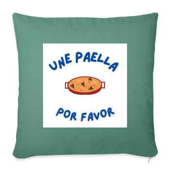 Une paella por favor - Sofa pillow with filling 45cm x 45cm - cypress green - Front