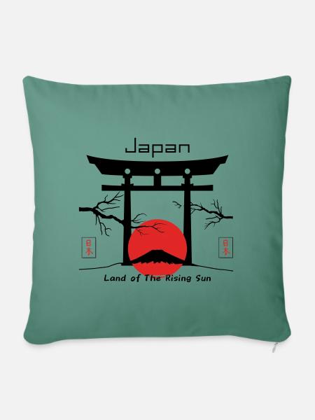 Japan - Sofakissen mit Füllung 45 x 45 cm - Tanngrün