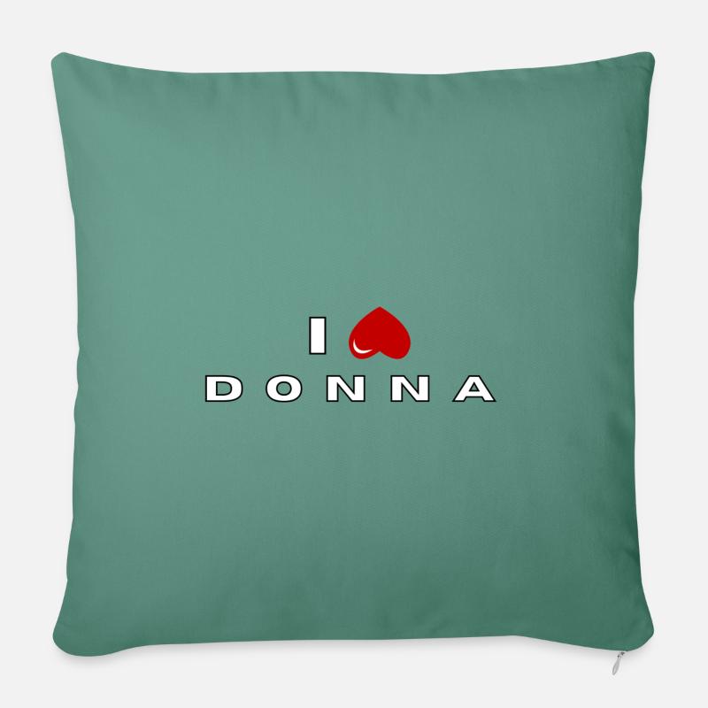 Ich hasse Donna - Sofakissen mit Füllung 45 x 45 cm - Tanngrün