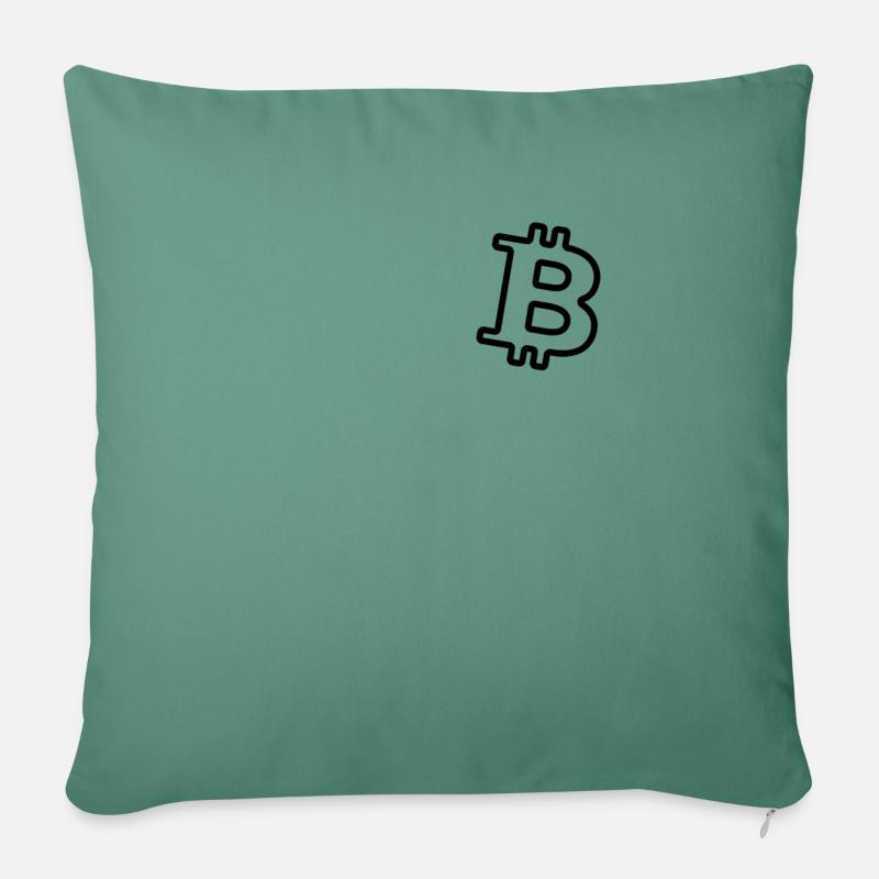 bitcoin - Sofakissen mit Füllung 45 x 45 cm - Tanngrün