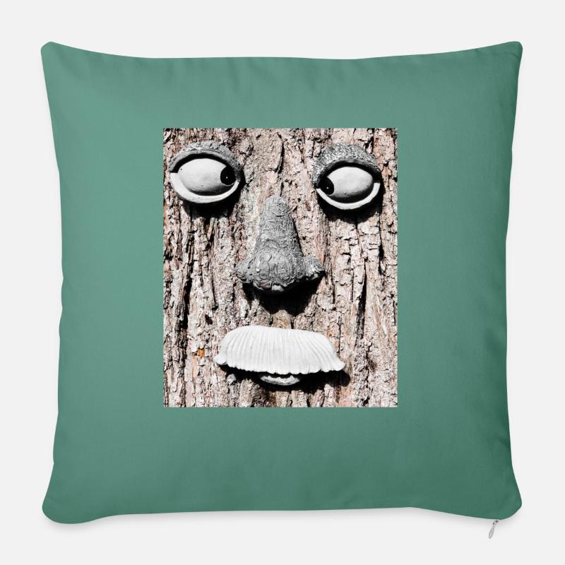 Moi et mon bois - Coussin et housse de 45 x 45 cm - vert sapin