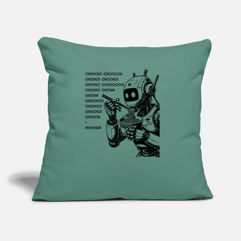 Binary Ramen Code Robot Sofa pillow with filling 45cm x 45cm