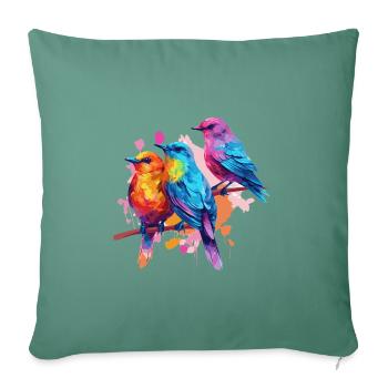 Bird - Sofa pillow with filling 45cm x 45cm - cypress green - Front