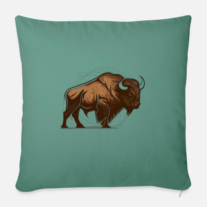 Bison - Sofakissen mit Füllung 45 x 45 cm - Tanngrün