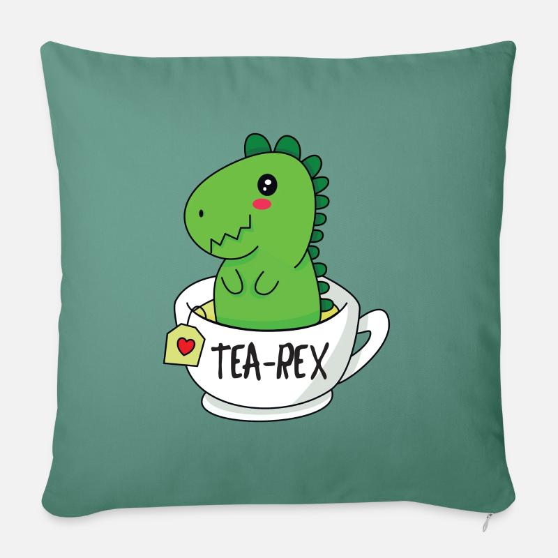 Tea Rex - Sofakissen mit Füllung 45 x 45 cm - Tanngrün