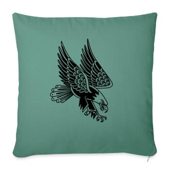 Traditioneller Adler - Sofakissen mit Füllung 45 x 45 cm - Tanngrün - Vorne