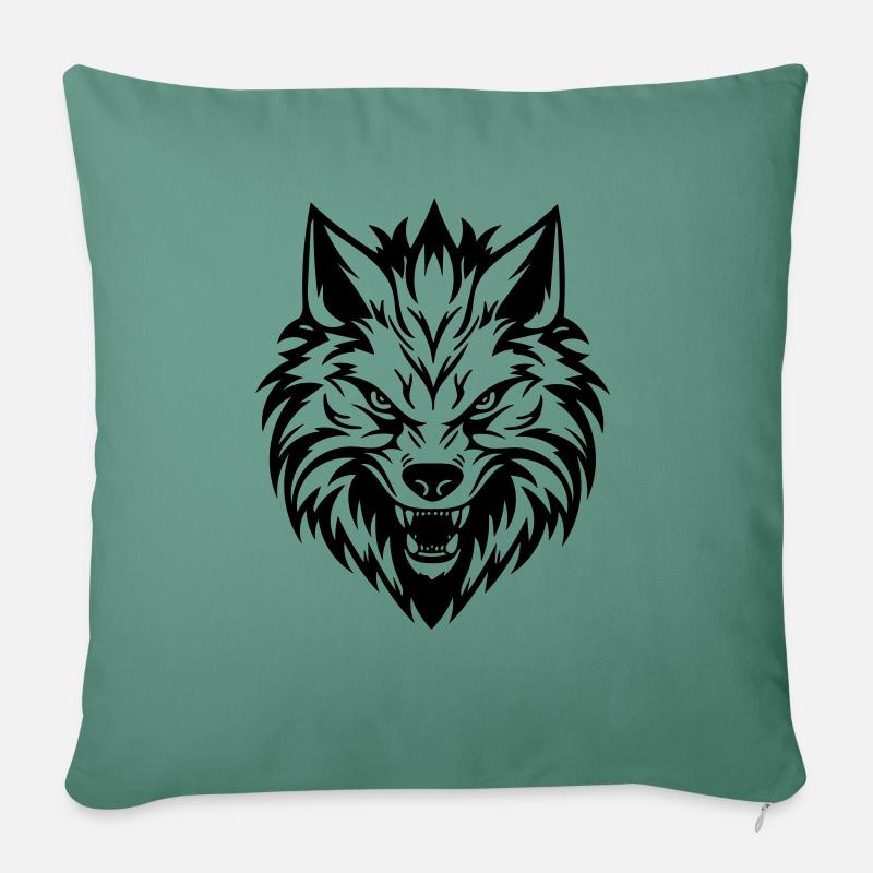Wolf - Sofakissen mit Füllung 45 x 45 cm - Tanngrün