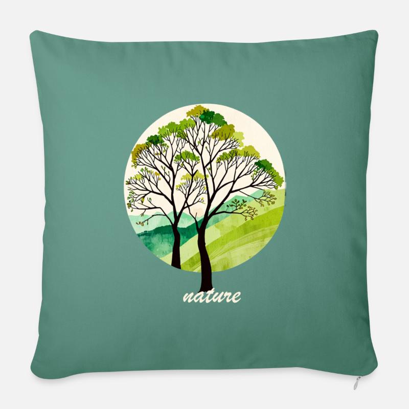 Nature - Sofakissen mit Füllung 45 x 45 cm - Tanngrün