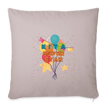 KITA SUPERSTAR - Coussin et housse de 45 x 45 cm - taupe clair - Devant