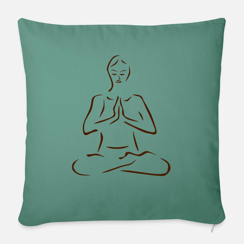 Meditation - Sofakissen mit Füllung 45 x 45 cm - Tanngrün