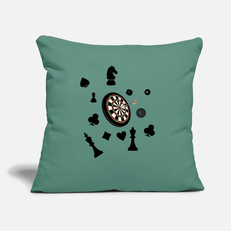 Boardgame Chess Backgammon Game Night Sofa pillow with filling 45cm x 45cm