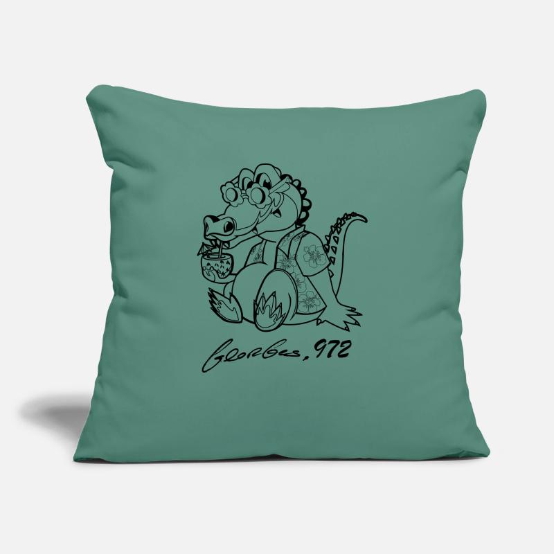 Georges Basic Noir Coussin et housse de 45 x 45 cm