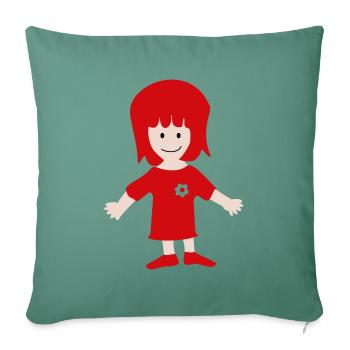 Little Red Witch - Sofa pillow with filling 45cm x 45cm - cypress green - Front