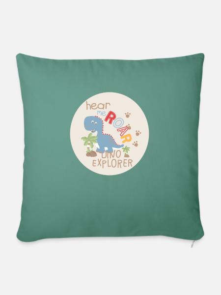 dino explorer - Sofakissen mit Füllung 45 x 45 cm - Tanngrün