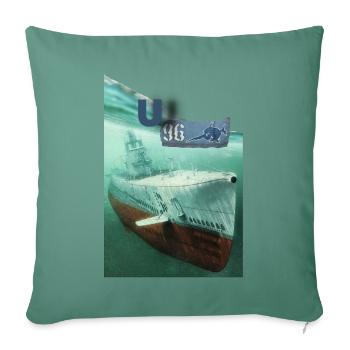 "U 96" U-Boot - Sofakissen mit Füllung 45 x 45 cm - Tanngrün - Vorne