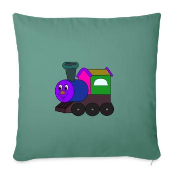 Kleine Eisenbahn Tuf Tuf - Sofakissen mit Füllung 45 x 45 cm - Tanngrün - Vorne