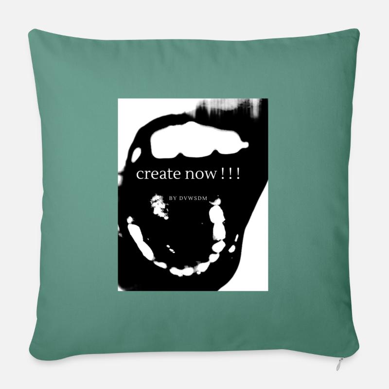 « create now » Scream Scream par DVWSDM - Coussin et housse de 45 x 45 cm - vert sapin